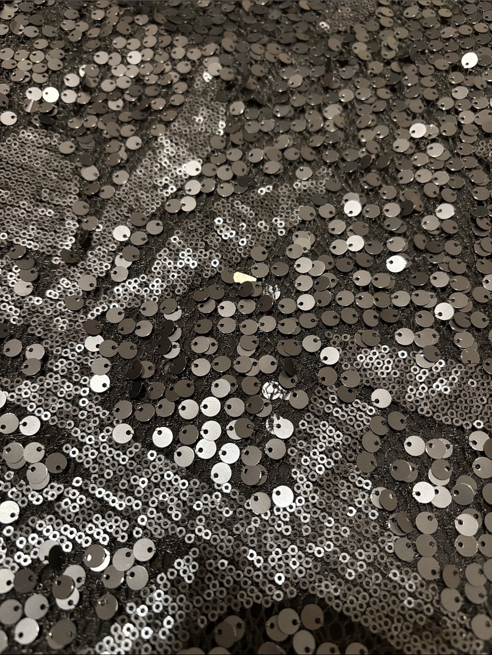 Black Sequin Sleeveless Shift Dress - low V back LBD - Picture 2 of 6